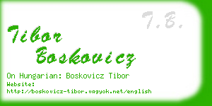 tibor boskovicz business card